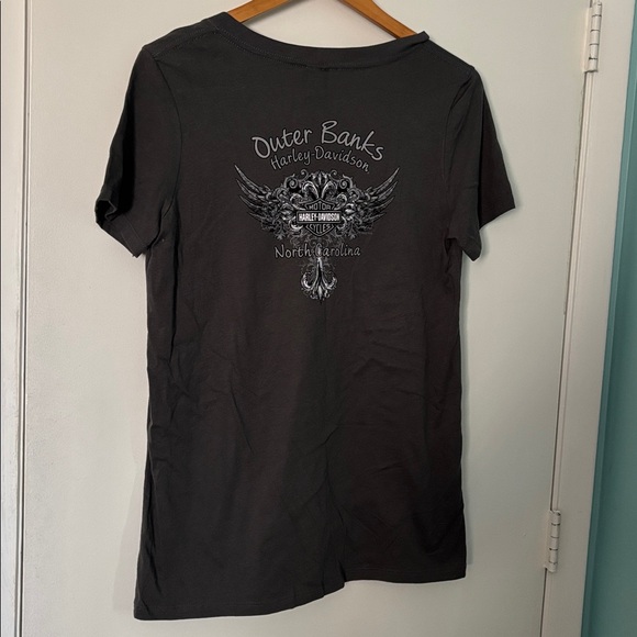 Harley-Davidson Charcoal V-Neck Tee NWT - Picture 5 of 5